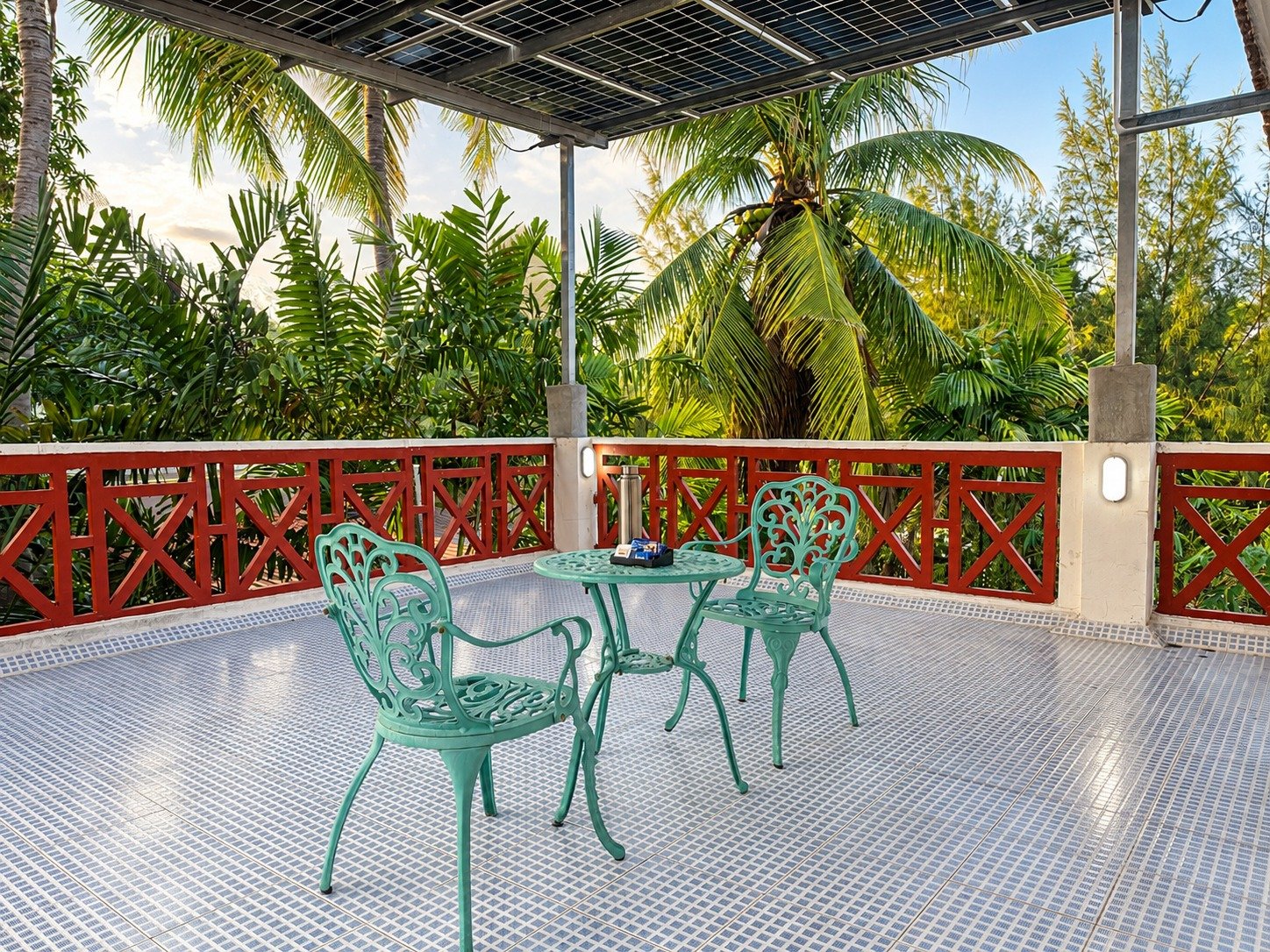 Dining area with coastal views